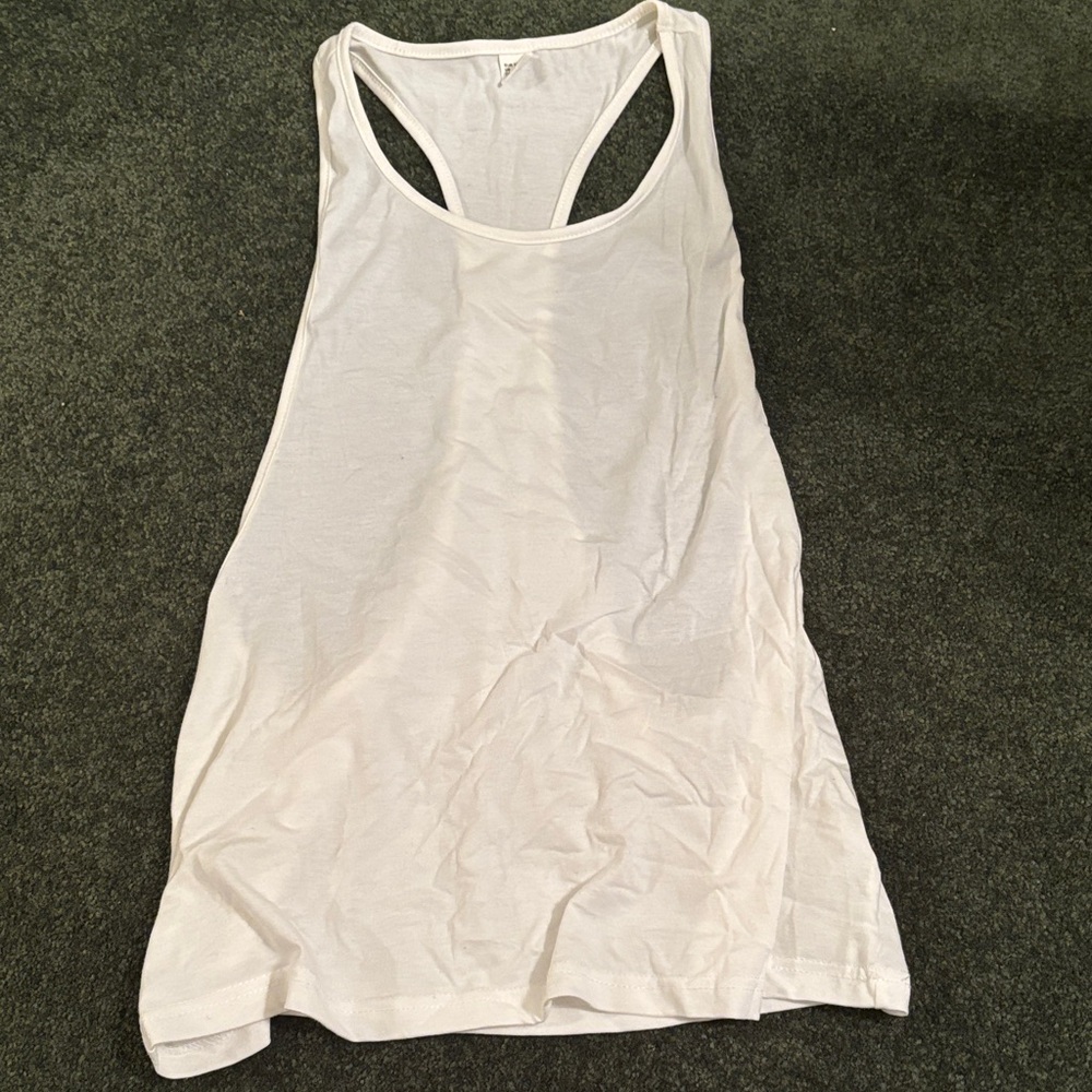 White Racerback Tank Top - Women NWOT